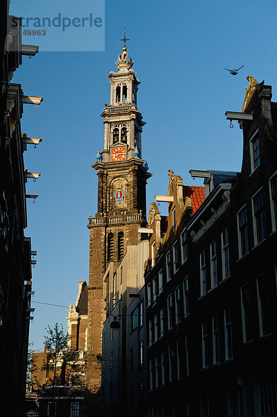 Amsterdam Hauptstadt Tradition Gebäude Ansicht Niederlande Abenddämmerung