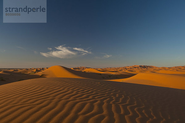 nahe  Wüste  Sand  Düne  Sahara  Abenddämmerung  Merzouga  Marokko