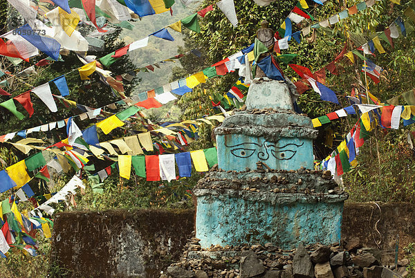 Kathmandu  Hauptstadt  Außenaufnahme  See  blau  Wiederholung  Gesichtspuder  Buddha  Indien  Stupa