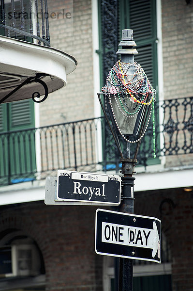 Vereinigte Staaten von Amerika USA Louisiana New Orleans Straßenschild