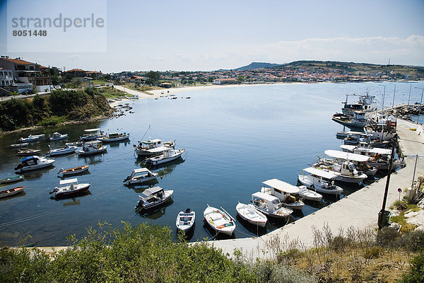 Hafen  Tradition  Boot  vertäut  angeln  Griechenland