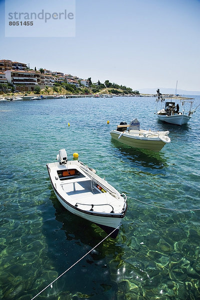 Hafen Tradition klein Boot vertäut Griechenland