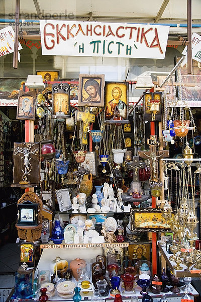 Blumenmarkt  Computericon  Religion  verkaufen  Thessaloniki  Griechenland  Markt