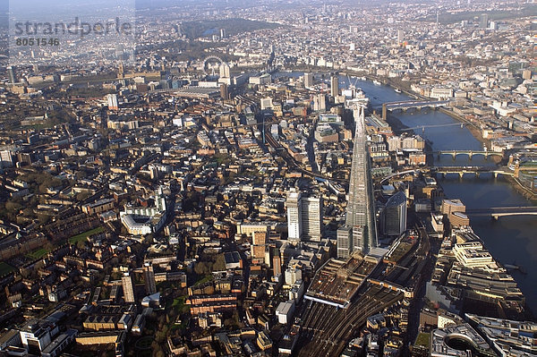 Luftaufnahme des zentralen London  England  Großbritannien