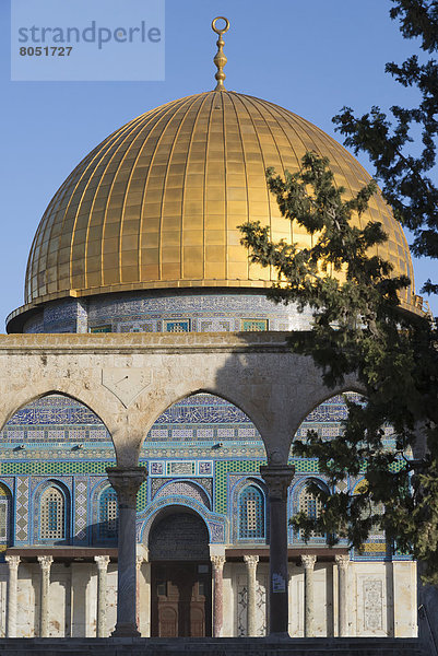 Kuppel des Rock  Altstadt  Jerusalem  Israel