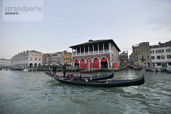 Canale Grande und Gondeln  Venedig  Italien  Europa