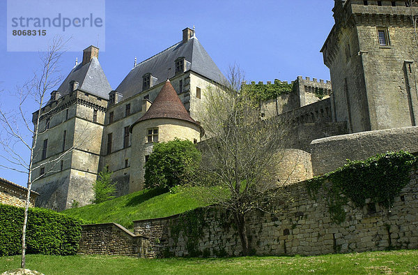 The castle of Biron  in the Dordogne region  in the Perigord Pourpre.