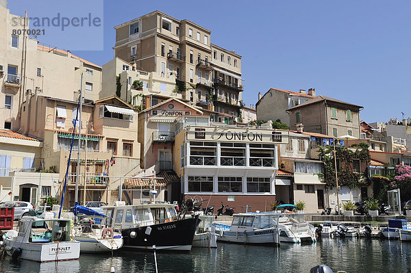 Hafen  klein  Restaurant  angeln  Marseille