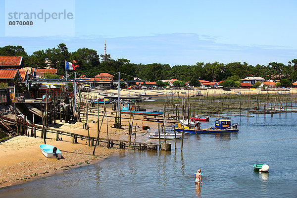 Frankreich  Dorf  Arcachon  Aquitanien  Bucht  Gironde