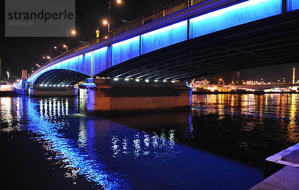 Brücke  anzünden  Nacht  Rouen