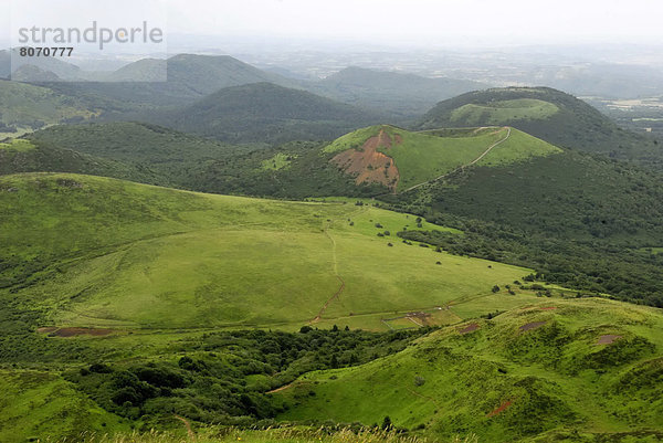 Kuppel  Berg  Landschaft  Vulkan  hoch  oben  puy Linsen  Kuppelgewölbe