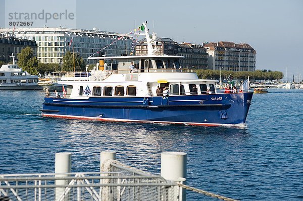 Wasserrand  Frankreich  Verbindung  Stadt  See  Boot  Navigation  öffentlicher Ort  Name  Betrieb  Genf  handhaben  Schweiz