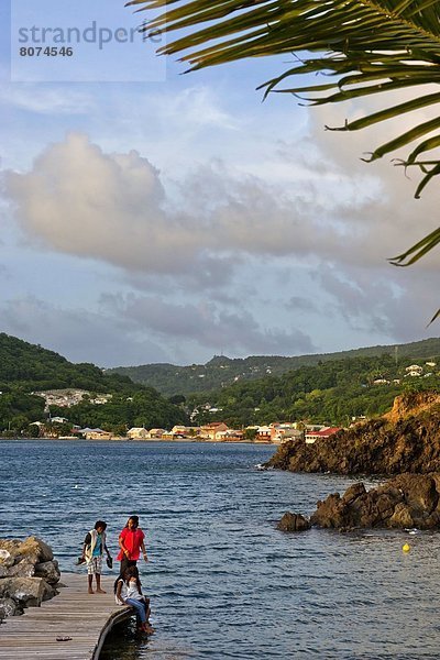 Küste Dorf Insel Guadeloupe
