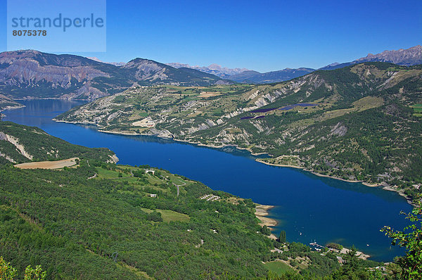 Feuerwehr  Wasser  Europa  geselliges Beisammensein  See  Fluss  Ansicht  Luftbild  Fernsehantenne  künstlich  Hautes-Alpes  Sekunde