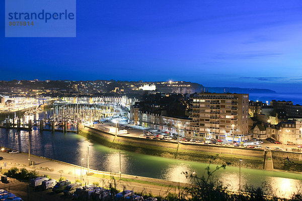 Hafen  Nacht  Küste  Großstadt  Postkarte  Karte  reservieren