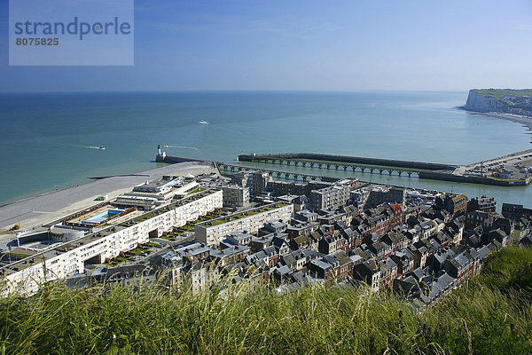 Dach Hafen Eingang Steilküste Küste Großstadt Ansicht Postkarte Karte reservieren