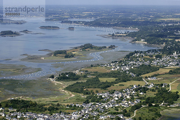 Golfplatz Boot Insel Ansicht Luftbild Fernsehantenne Morbihan