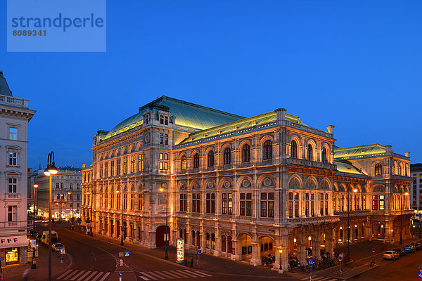 Wien Hauptstadt Abenddämmerung Oper