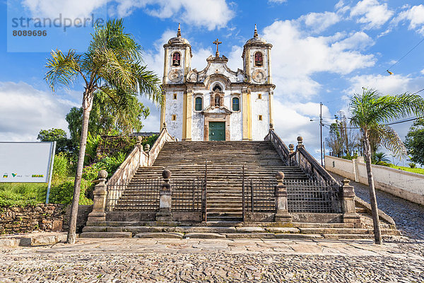Santa Efigenia Kirche in der Altstadt von Ouro Preto  UNESCO-Weltkulturerbe