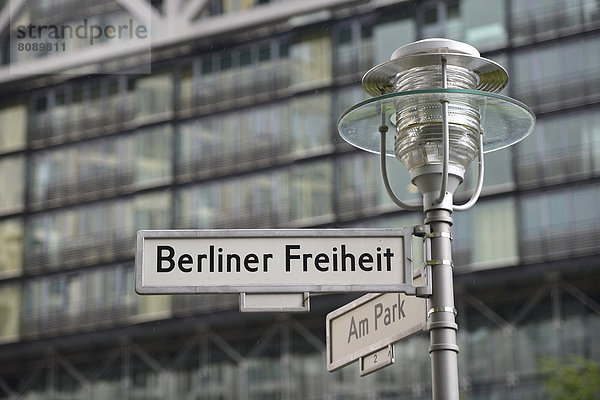 Straßenschild Berliner Freiheit