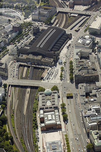 Luftbild  Hamburger Hauptbahnhof