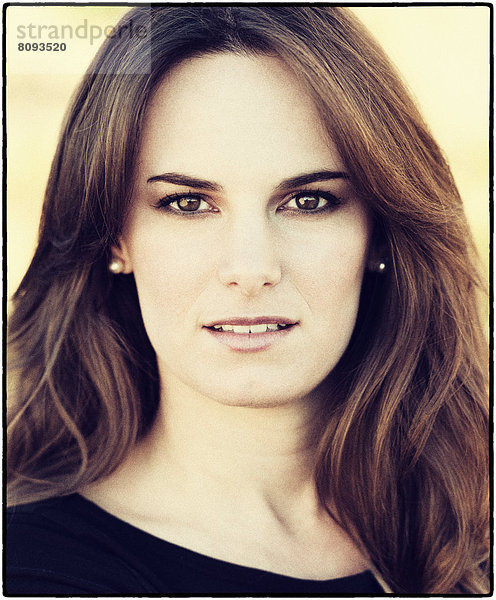 Close up of Hispanic woman's face