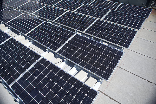 Solar panels absorbing sunlight