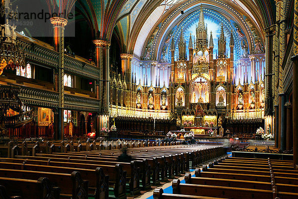 Notre Dame Basilika  Montreal  Quebec  Canada