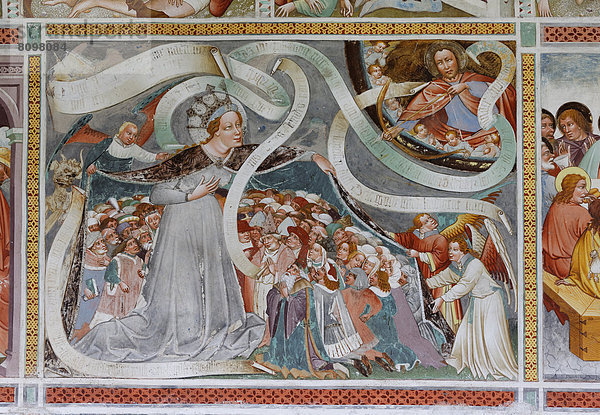 Schutzmantelmadonna  Fresko von Thomas von Villach um 1470  Georgskirche