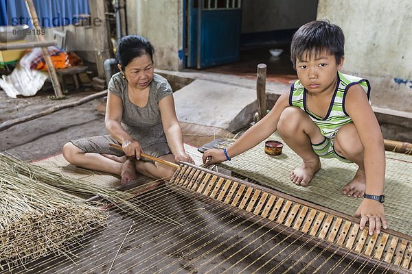 Produktion  Insel  Matte  Südostasien  Vietnam  Asien