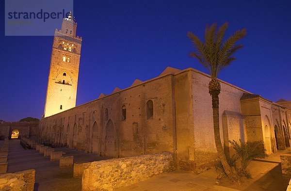 Koutoubia Moschee  UNESCO-Weltkulturerbe  Marrakesch  Marokko  Nordafrika  Afrika