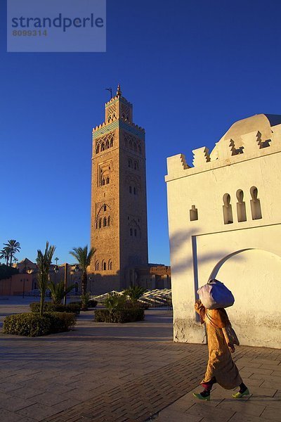 Koutoubia Moschee  UNESCO-Weltkulturerbe  Marrakesch  Marokko  Nordafrika  Afrika