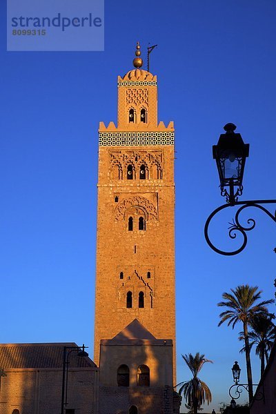 Koutoubia Moschee  UNESCO-Weltkulturerbe  Marrakesch  Marokko  Nordafrika  Afrika