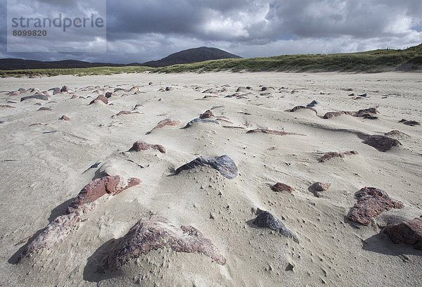 Muster  Europa  Strand  blasen  bläst  blasend  Großbritannien  Wind  Sand  Produktion  Fokus auf den Vordergrund  Fokus auf dem Vordergrund  Schottland