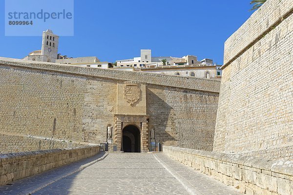 Europa  Stadt  befestigen  UNESCO-Welterbe  Balearen  Balearische Inseln  Ibiza  alt  Spanien