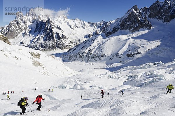 Frankreich  Europa  Ski  Französische Alpen  Zimmer  Skipiste  Piste  Chamonix  Haute-Savoie