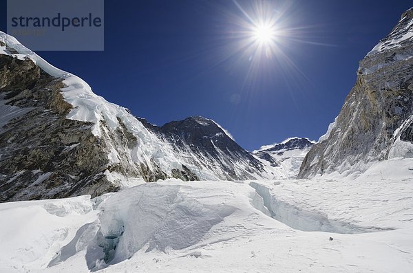 Berg  Gletscherspalte  Himalaya  Mount Everest  Sagarmatha  UNESCO-Welterbe  Asien  Nepal