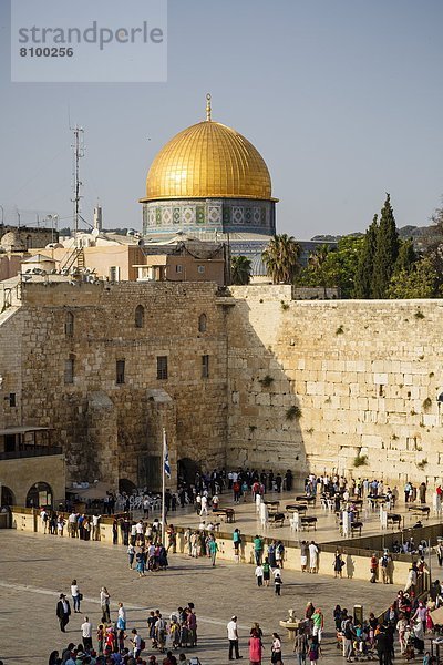 Jerusalem  Hauptstadt  Kuppel  Felsbrocken  weinen  Wand  über  Ansicht  Naher Osten  Kuppelgewölbe  Israel  Moschee