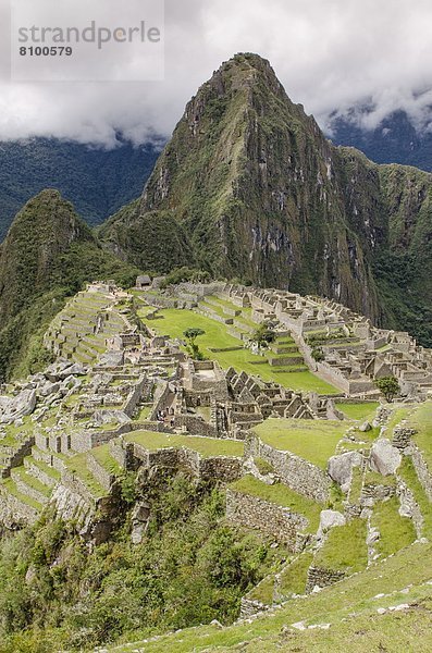 Ruinenstadt Machu Picchu  UNESCO-Welterbe  Peru  Südamerika