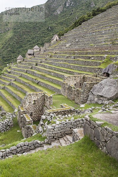 Ruinenstadt Machu Picchu  UNESCO-Welterbe  Peru  Südamerika