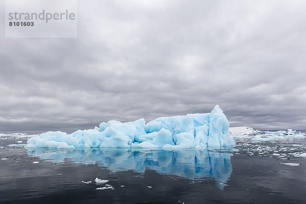 nahe  Eisberg  groß  großes  großer  große  großen  Insel  blau  Seitenansicht  Antarktis  Halbinsel