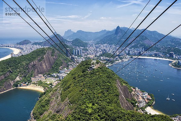 Berg über Brotlaib Zucker Ansicht Brasilien Rio de Janeiro Südamerika