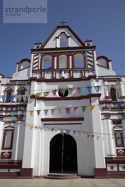 spät  Kirche  Fassade  Nordamerika  Mexiko  Original  bauen  Jahrhundert  Chiapas