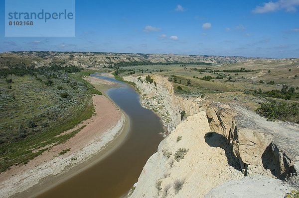 Vereinigte Staaten von Amerika  USA  Biegung  Biegungen  Kurve  Kurven  gewölbt  Bogen  gebogen  Fluss  Nordamerika  North Dakota