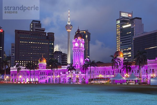 Kuala Lumpur  Hauptstadt  Nacht  Gebäude  Südostasien  Asien  Malaysia