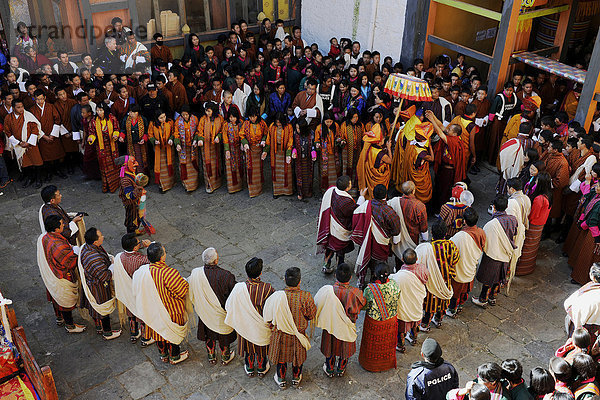 Klosterfest im Dzong von Jakar