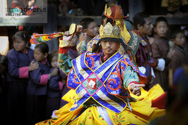 Klosterfest im Dzong von Jakar