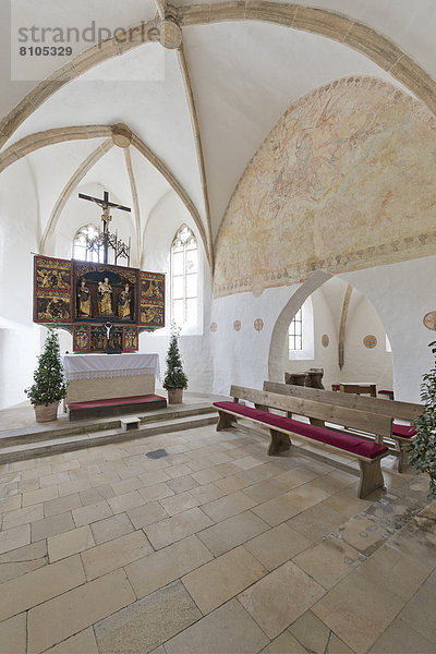 Spätgotischer Altar  St. Gallus-Kirche oder Galluskirche  ältestes Kirchenbauwerk karolingischen Ursprungs in Franken