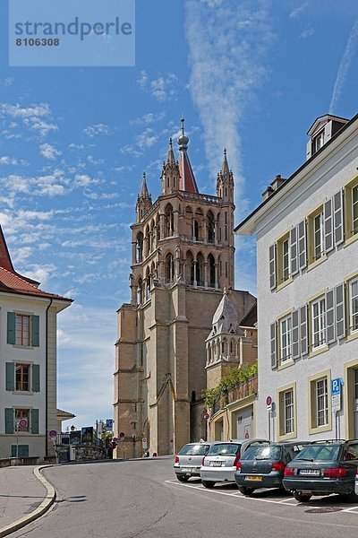 Notre-Dame de Lausanne  Lausanne  Waadt  Schweiz  Europa