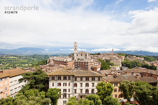 Blick auf Perugia  Umbrien  Italien